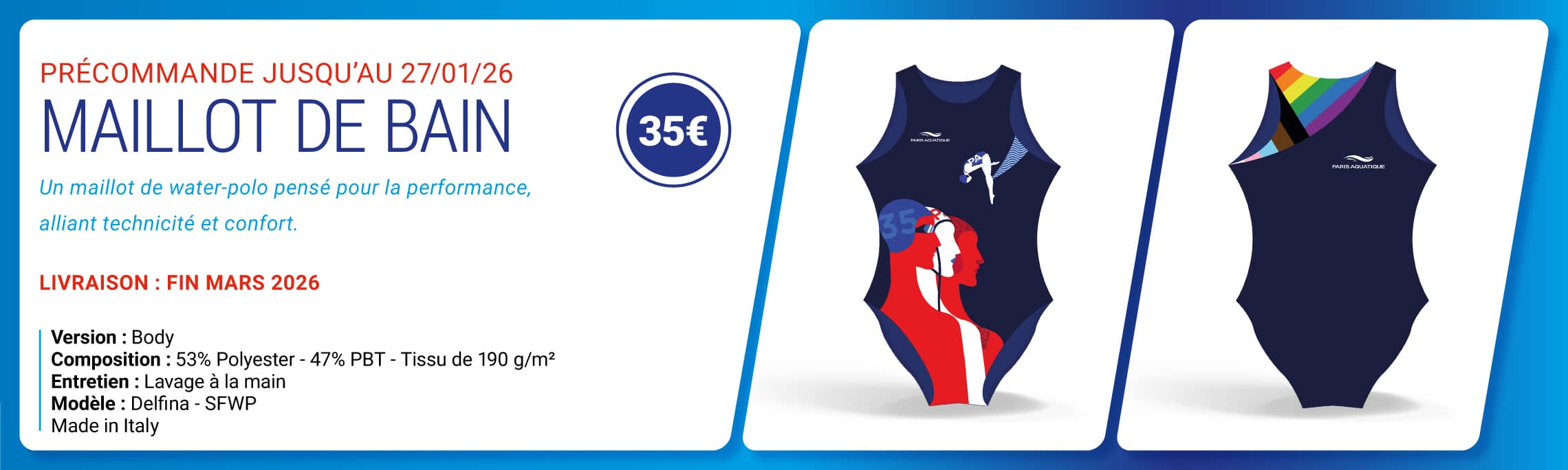 Maillot de Bain Body - Anniversaire 35 ans x Valencia Gay Games 2026