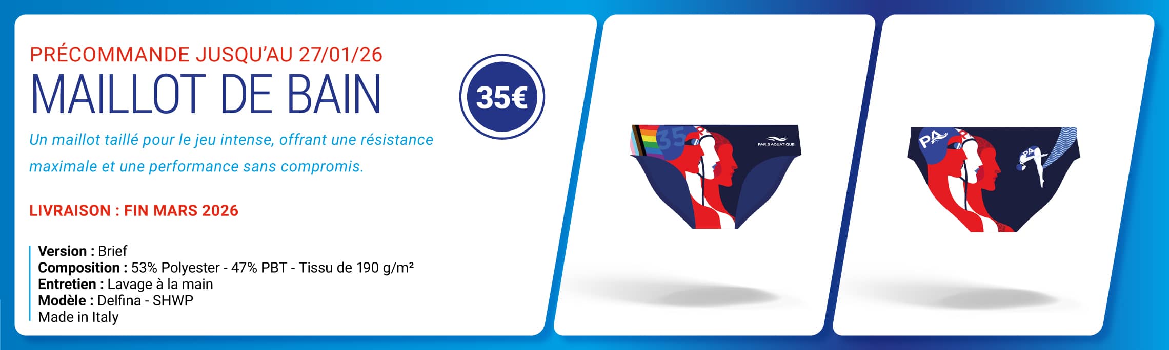 Maillot de Bain Brief - Anniversaire 35 ans x Valencia Gay Games 2026